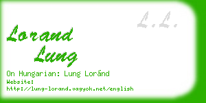 lorand lung business card